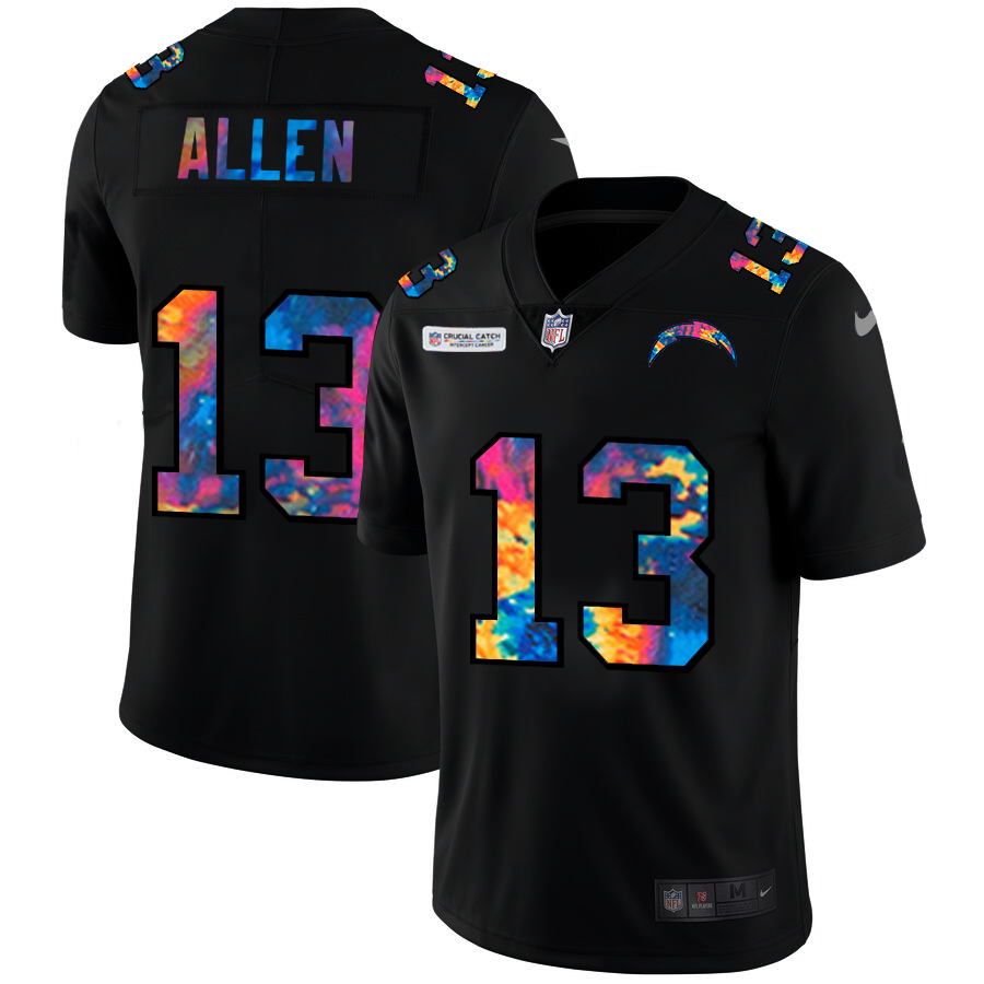 NFL Los Angeles Chargers #13 Keenan Allen Men Nike MultiColor Black 2020 Crucial Catch Vapor Untouchable Limited Jersey->los angeles rams->NFL Jersey